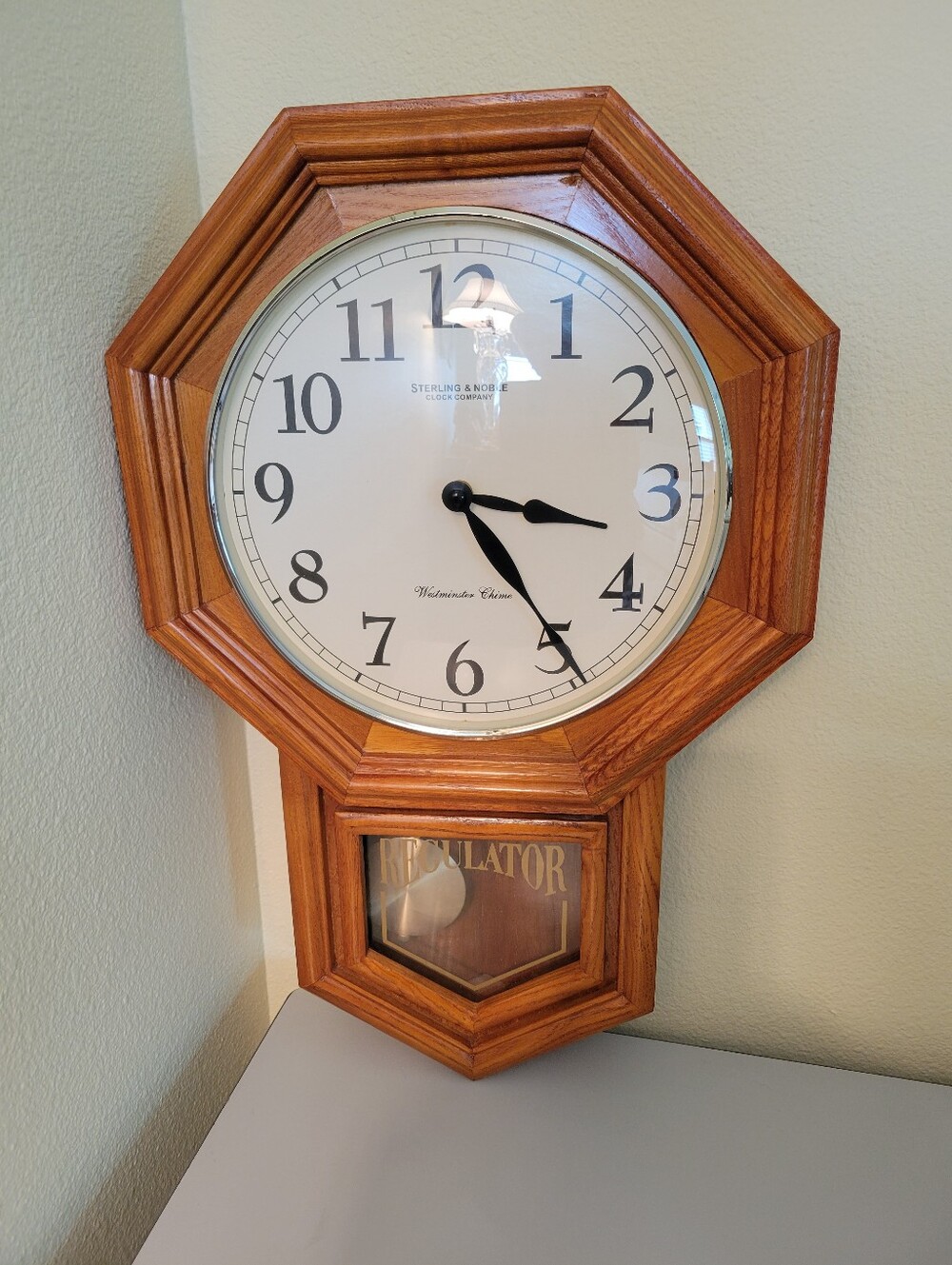 Vintage Sterling and Noble Westminster Chime Wall Clock